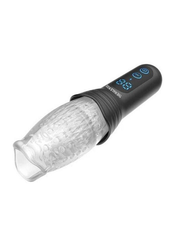 The Male Rose Pro Rechargeable Thrusting Rotating Masturbator - Black/Clear - Image 3