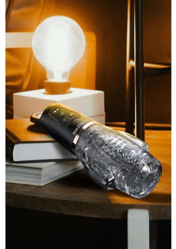 The Male Rose 2 Rechargeable Sucking Masturbator - Black/Clear - Image 3