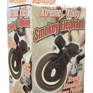 XTREME XTASY BLACK ELEPHANT VIBRATING COCK RING WATERPROOF