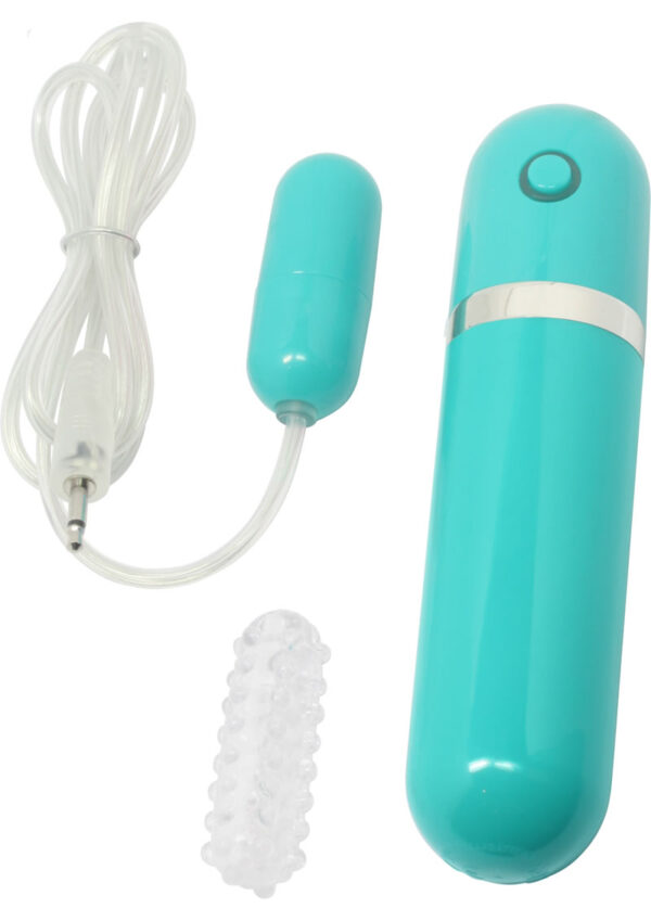 Ahhh Vibrating Bullet Of Love with Wired Remote Control - Teal - Image 2