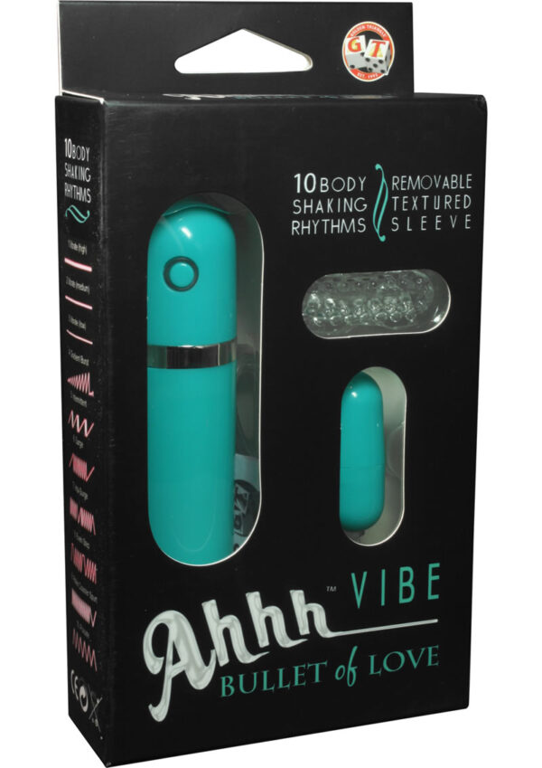 Ahhh Vibrating Bullet Of Love with Wired Remote Control - Teal
