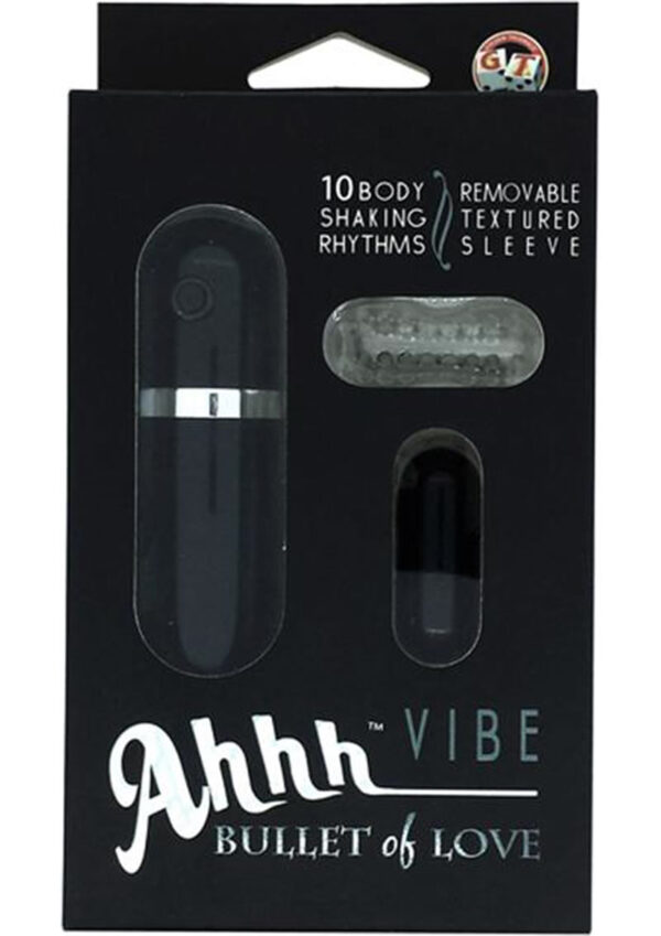 Ahhh Vibrating Bullet Of Love with Wired Remote Control - Black