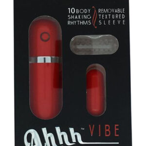 Ahhh Vibrating Bullet Of Love with Wired Remote Control - Red