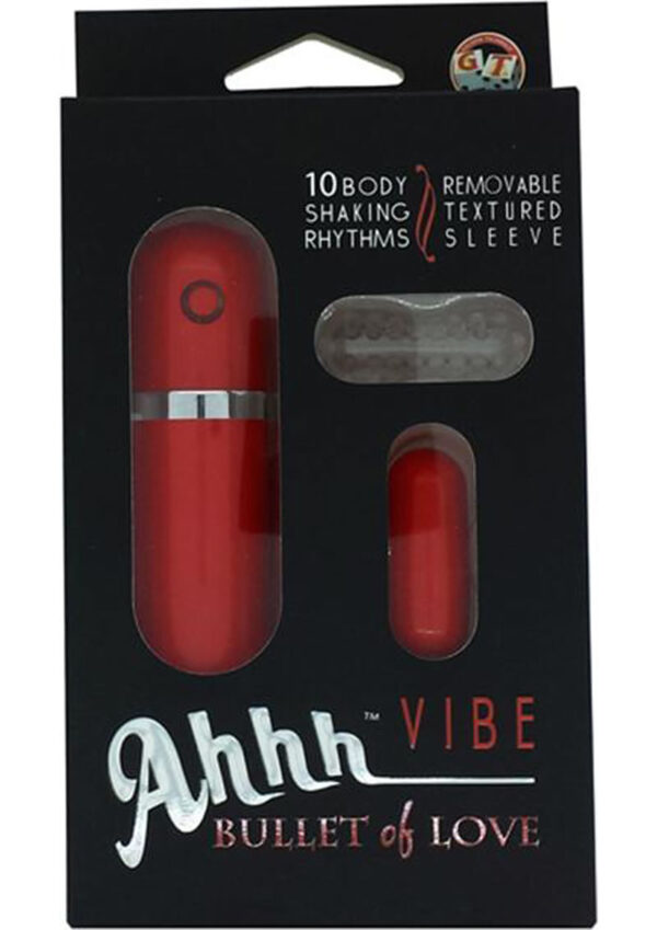Ahhh Vibrating Bullet Of Love with Wired Remote Control - Red