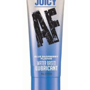 Juicy AF Water Based Flavored Lubricant Blue Raspberry 4oz