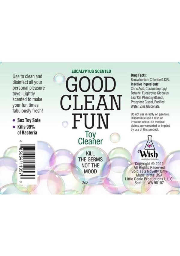 Good Clean Fun Toy Cleaning Spray Eucalyptus 2oz - Image 2