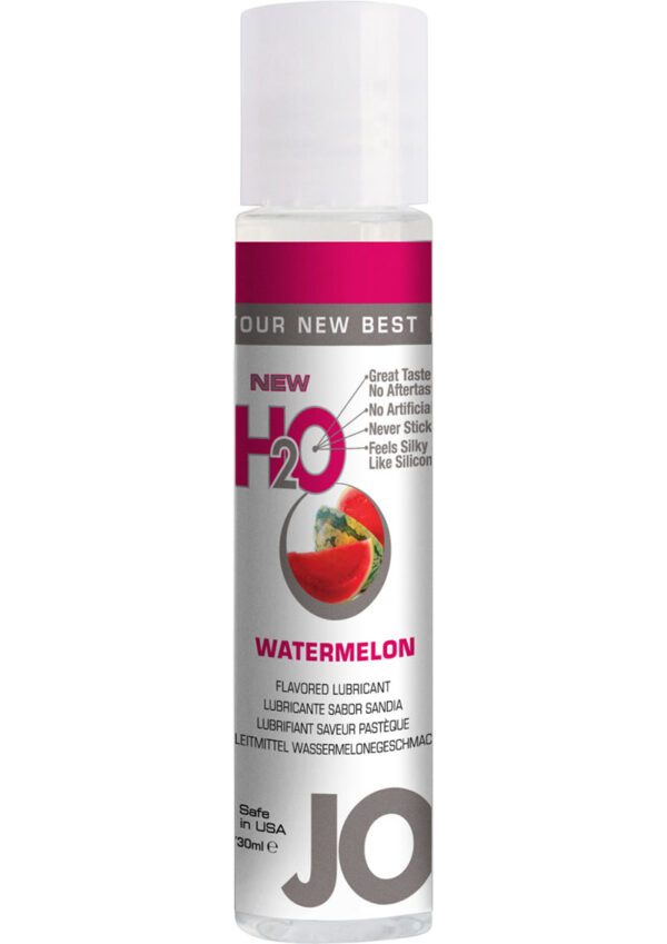 Jo H2O Personal Flavored Lube Water Based Watermelon 1 Ounce 12 Bottles Per Counter Display