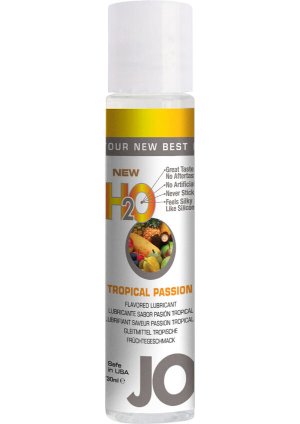 Jo H2O Personal Flavored Lube Water Based Tropical Passion 1 Ounce 12 Bottles Per Counter Display