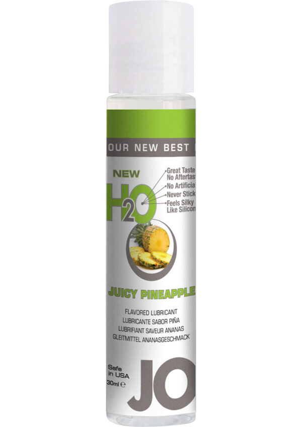 Jo H2O Water Based Personal Flavored Lubricant Pineapple 1 Ounce 12 Bottles Per Counter Display