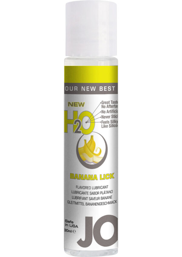 Jo H2O Water Based Personal Flavored Lubricant Bananna Lick 1 Ounce 12 Bottles Per Counter Display