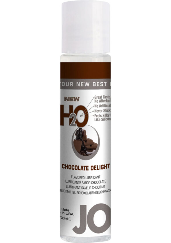 Jo H2O Water Based Personal Flavored Lubricant Chocolate Delight 1 Ounce 12 Bottles Per Counter Display