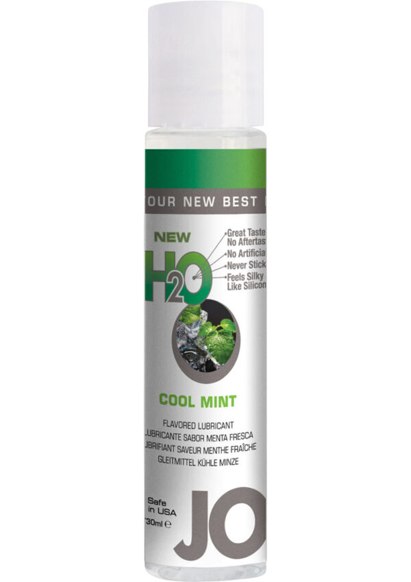 Jo Water Based Personal Flavored Lubricant Cool Mint 1 Ounce 12 Bottles Per Counter Display
