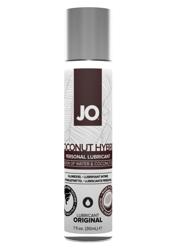 JO Coconut Hybrid Original Silicone Free Personal Lubricant Water and Coconut Oil 1oz