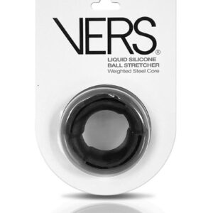 Vers Liquid Silicone Ball Stretcher Weighted Steel Core - Black