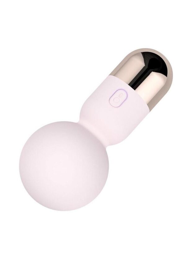 Pokewan Pocket Mini Vibrating Silicone Rechargeable Wand Massager - Pink/Rose Gold - Image 3