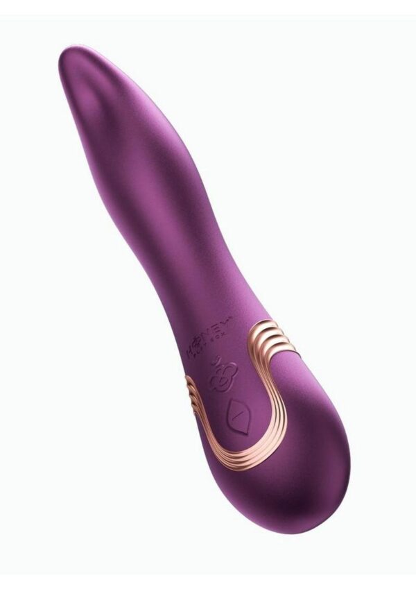 Fling Tongue-like Oral Licking Rechargeable Silicone Vibrator - Purple/Gold - Image 3