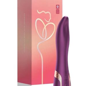 Fling Tongue-like Oral Licking Rechargeable Silicone Vibrator - Purple/Gold
