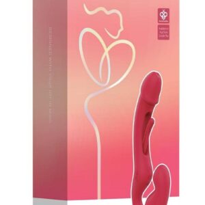 Harmony Duo App-Controlled Rechargeable Silicone Strapless Strap-on - Red/Gold