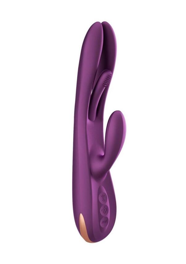 Terri App controlled Kinky Finger Tapping Rabbit Vibrator - Purple/Gold - Image 2