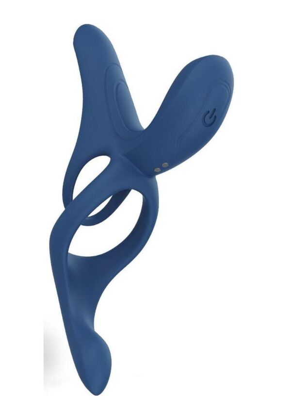 Pleasure Pivot App Control Rechargeable Silicone Couples Vibrator - Blue - Image 2