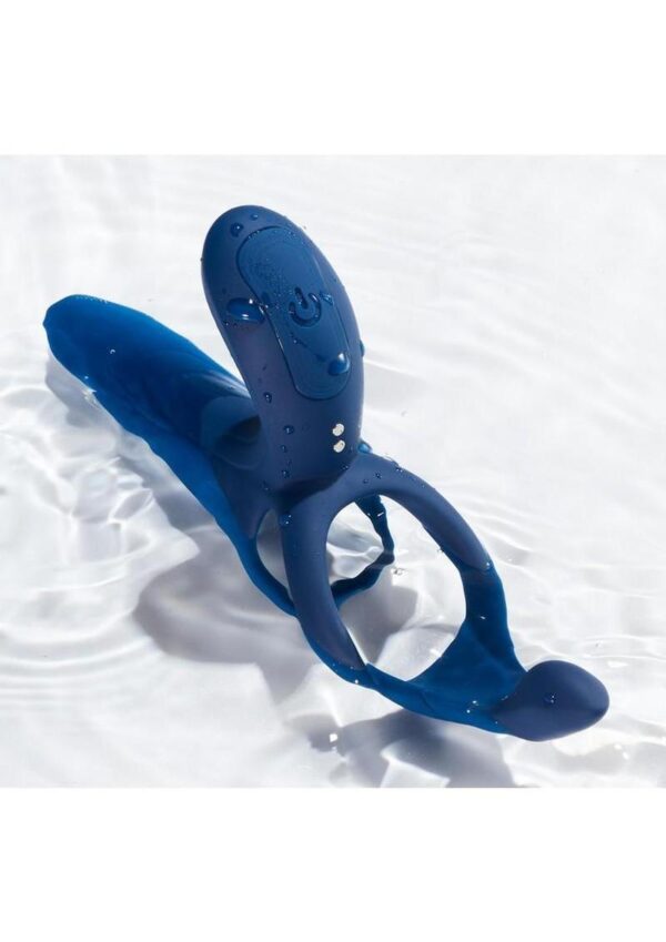 Pleasure Pivot App Control Rechargeable Silicone Couples Vibrator - Blue - Image 3