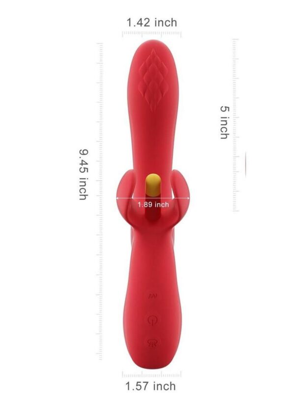 Fortexa Kinky Finger Flapping Rechargeable Silicone Clit and G-Spot Vibrator with App Control - Yellow - Image 4