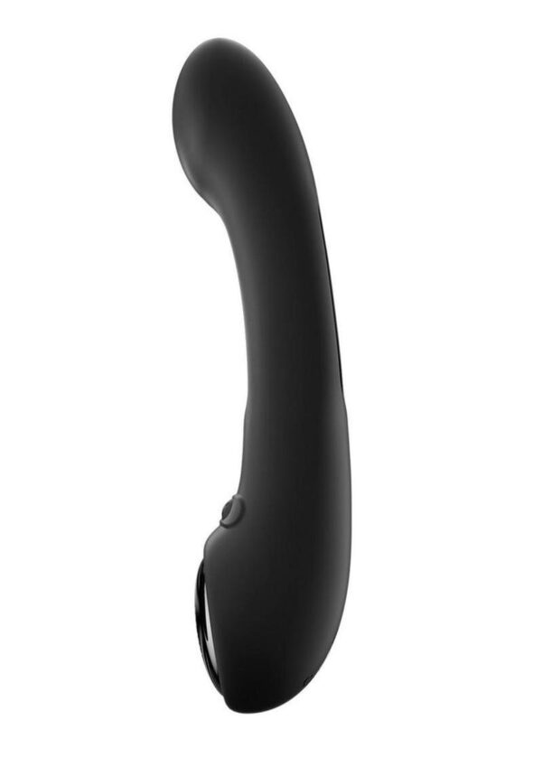 Tempo Pressure Sensing App Controlled Kinky Finger Tapping Rechargeable Silicone G-spot Vibrator - Black - Image 4