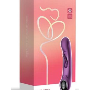 Tempo Pressure Sensing App Controlled Kinky Finger Tapping Rechargeable Silicone G-spot Vibrator - Purple/Black