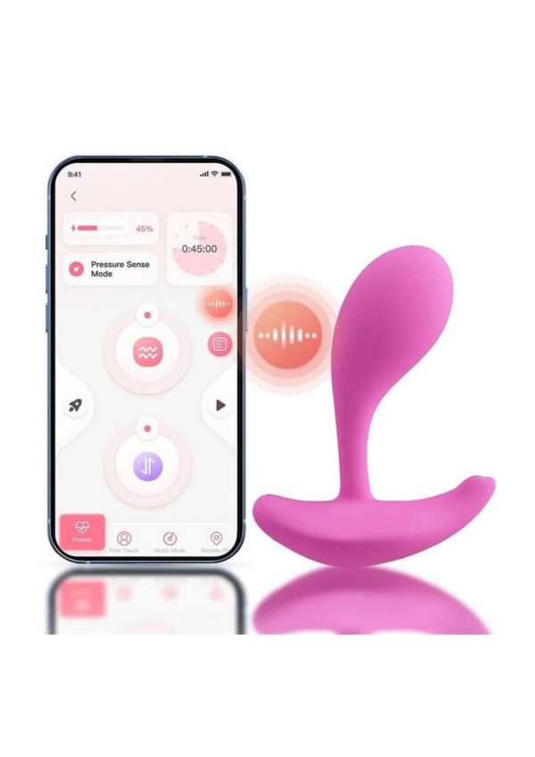 Oly 2 Pressure Sensing App enabled Wearable Rechargeable Silicone Clit and G Spot Vibrator - Pink - Image 4