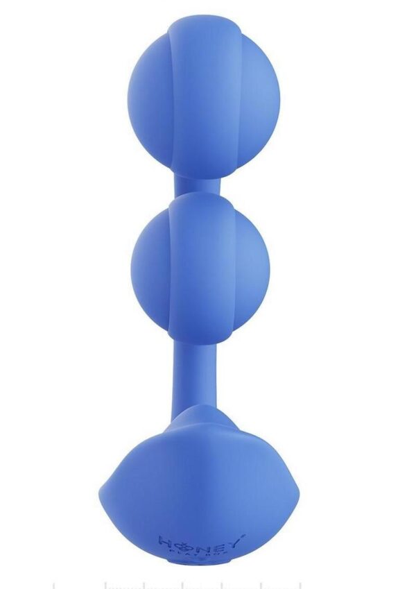 Melody Pressure Sensing App-Controlled Rechargeable Silicone Twin Balls Clit and G-spot Vibrator - Blue - Image 4