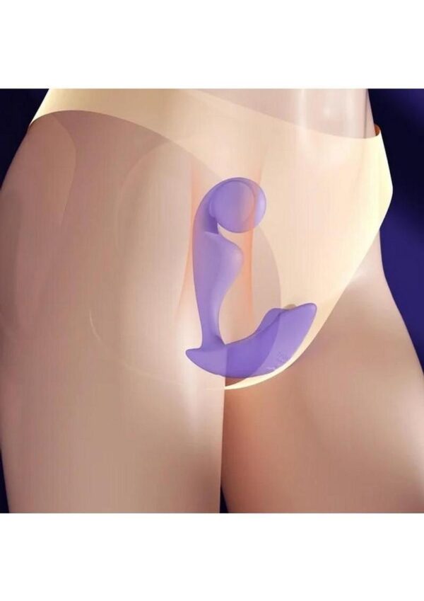 Trill Wearable Single Ball Rechargeable Silicone Dual Vibrator - Lavender - Image 3