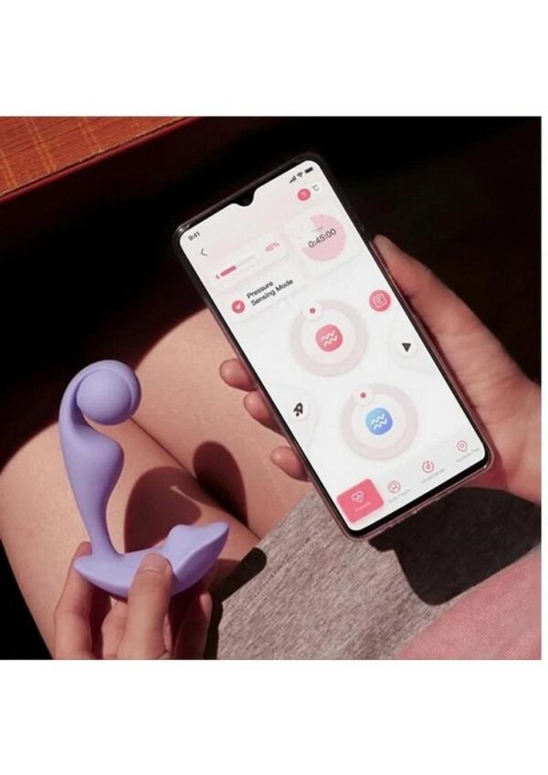Trill Wearable Single Ball Rechargeable Silicone Dual Vibrator - Lavender - Image 4