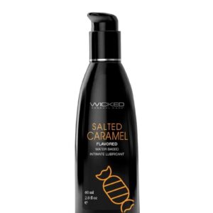 Wicked Aqua Water Based Flavored Lubricant Salted Caramel 2oz