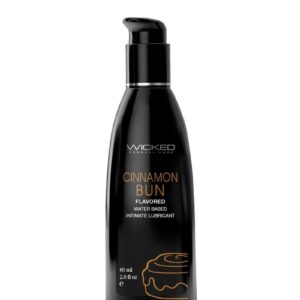 Wicked Aqua Water Based Flavored Lubricant Cinnamon Bun 2oz