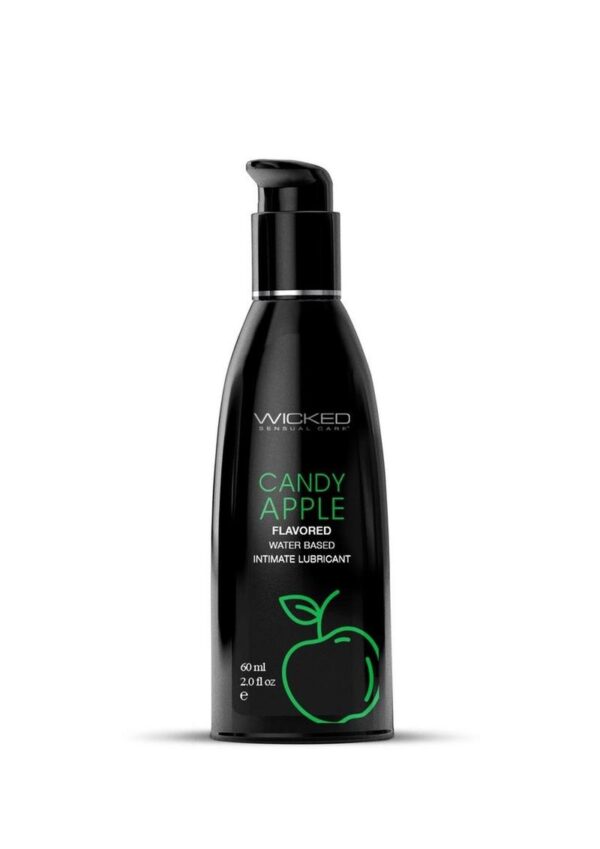 Wicked Aqua Water Based Flavored Lubricant Candy Apple 2oz