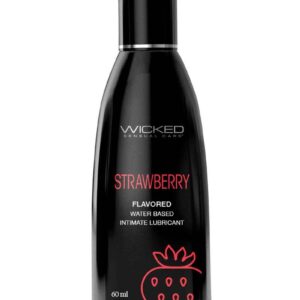 Wicked Aqua Water Based Flavored Lubricant Strawberry 2oz