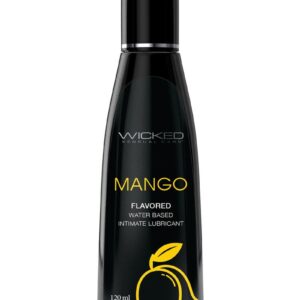 Wicked Aqua Water Based Flavored Lubricant Mango 4oz