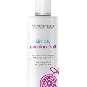 Wicked Simply Water Based Flavored Lubricant Passion Fruit 4oz