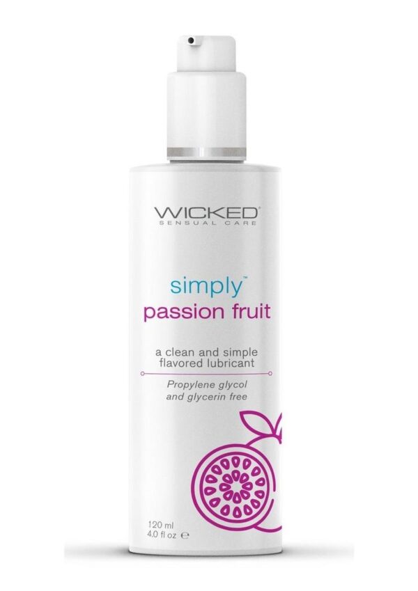 Wicked Simply Water Based Flavored Lubricant Passion Fruit 4oz