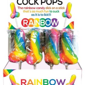 Rainbow Cock Pops Lolliops 12 Per Display