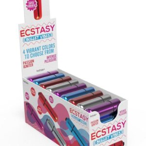 Ecstasy Multi Orgasmic Bullet Vibe 36 Per Display 4 Assorted Colors