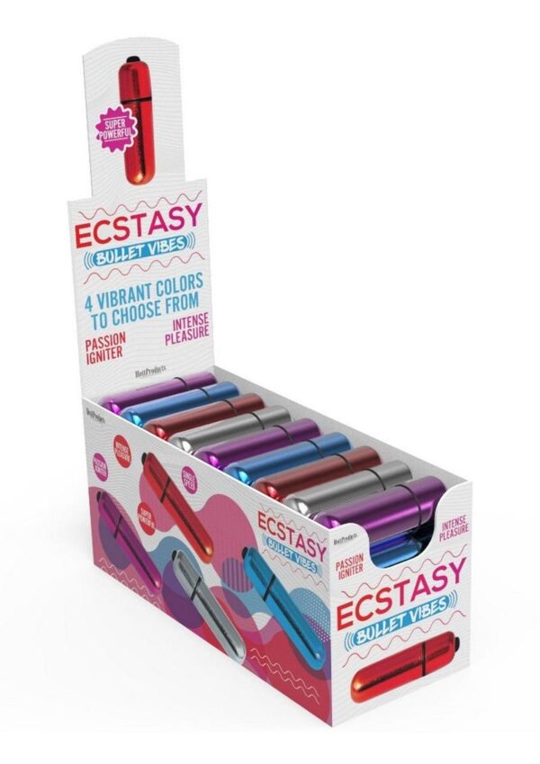 Ecstasy Multi Orgasmic Bullet Vibe 36 Per Display 4 Assorted Colors