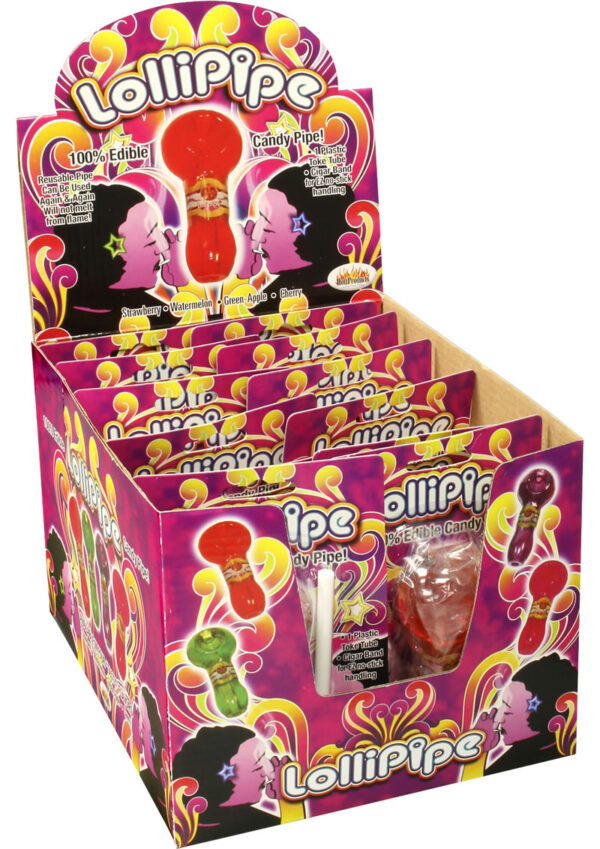 Lollipipe Edible Candy Tobacco Pipe 12 Per Display