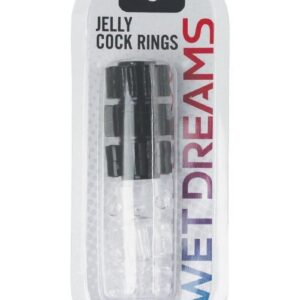 Pleasure Stars Jelly Cock Rings 6 Per Pack - Assorted Colors