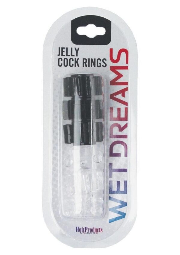 Pleasure Stars Jelly Cock Rings 6 Per Pack - Assorted Colors