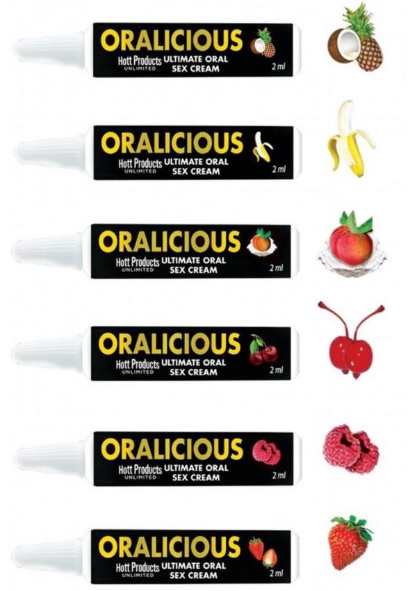 Oralicious Ultimate Oral Sex Cream Assorted Flaovors 144 Pillow Packs Per Bowl - Image 2