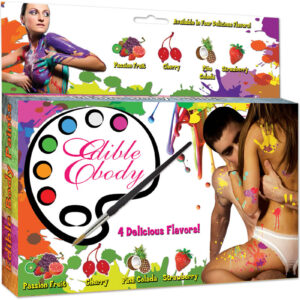 Edible Body Paints Kit Assorted Colors and Flavors (set of 4)
