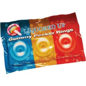 Liquored Up Gummy Pecker Rings Assorted Colors Assorted Flavors