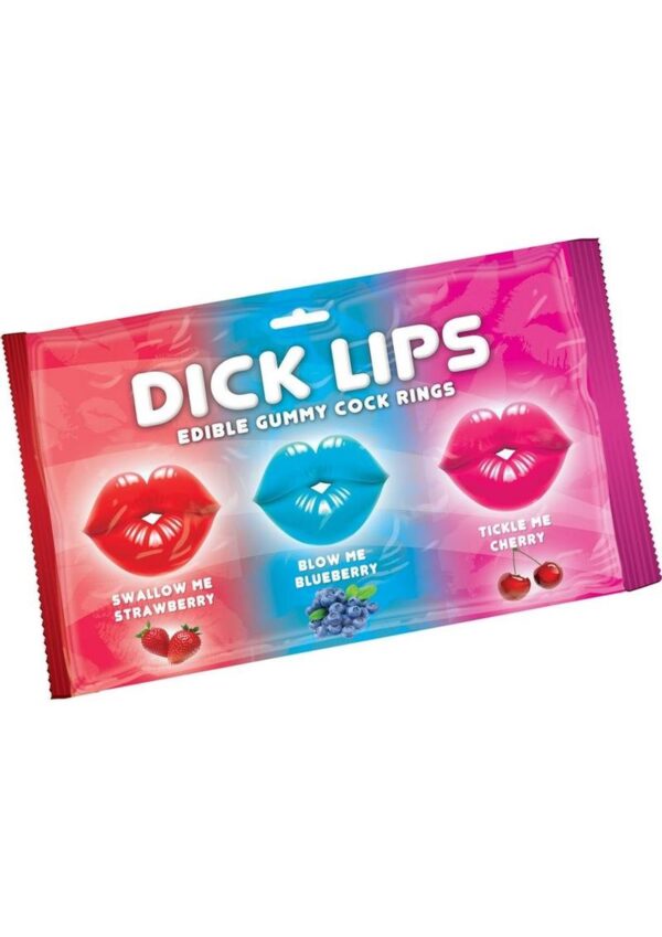 Dick Lips Edible Gummy Cock Rings Candy 3 Pack - Image 3