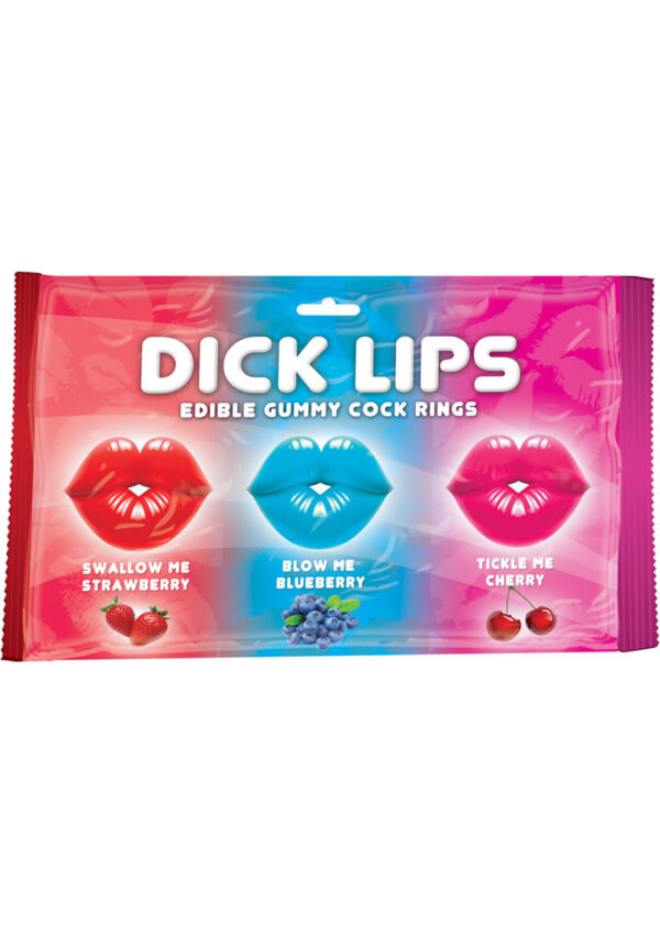 Dick Lips Edible Gummy Cock Rings Candy 3 Pack